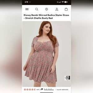 Disney Bambi Skater Dress - Dusty Red